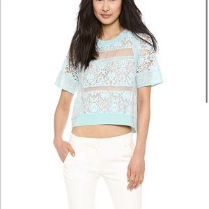 Rebecca Taylor Lace Patch tee